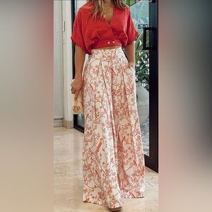 WIDE LEG PANTS SET ORANGE